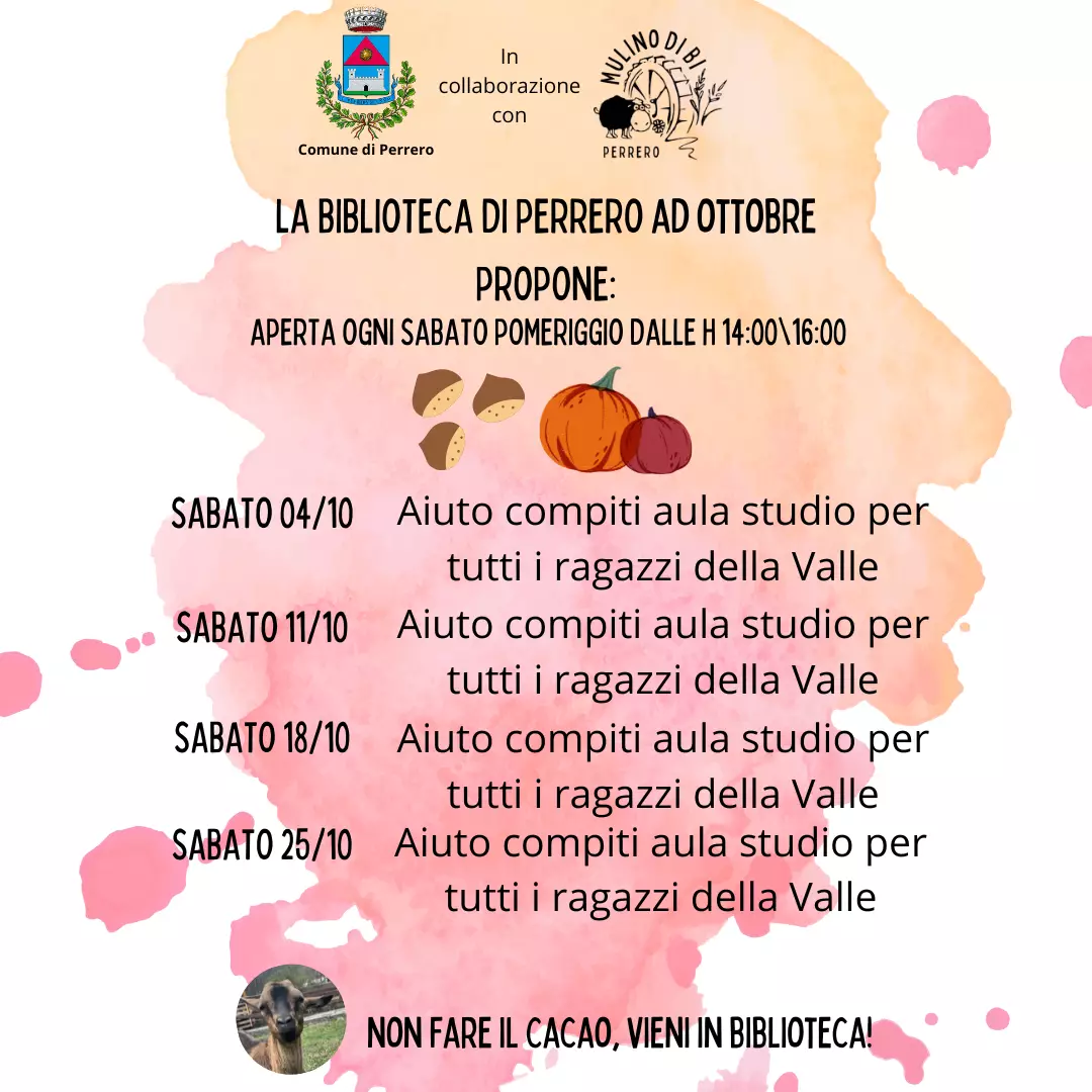 Programma biblioteca ottobre 2025